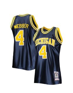 NEW Chris Webber Michigan #4 Mitchell & Ness Authentic Jersey – L