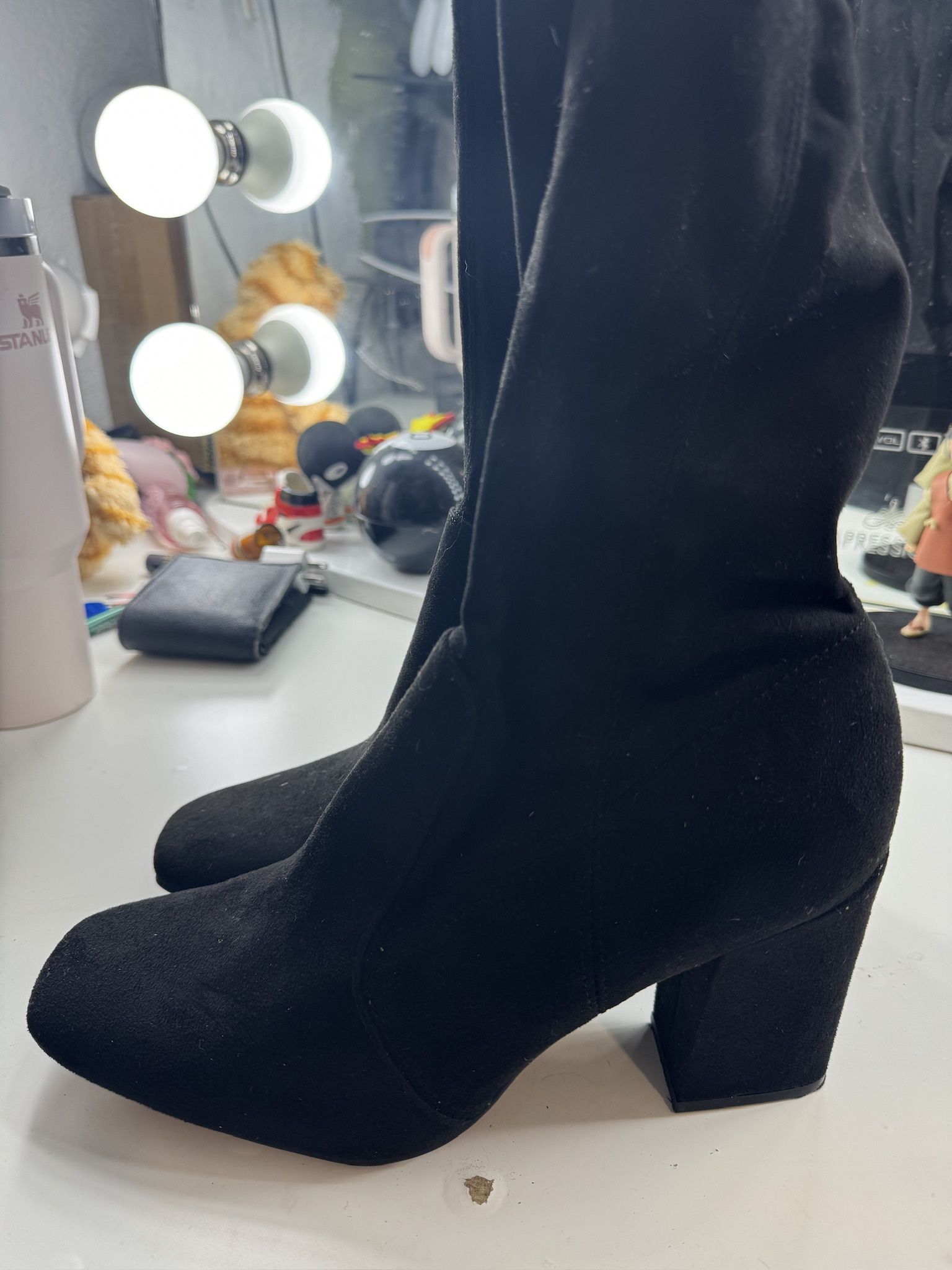 Black Thigh High Boots