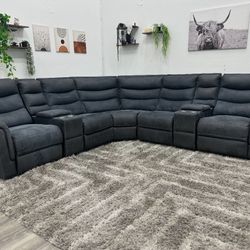 Blue Sectional Couch - Free Delivery 