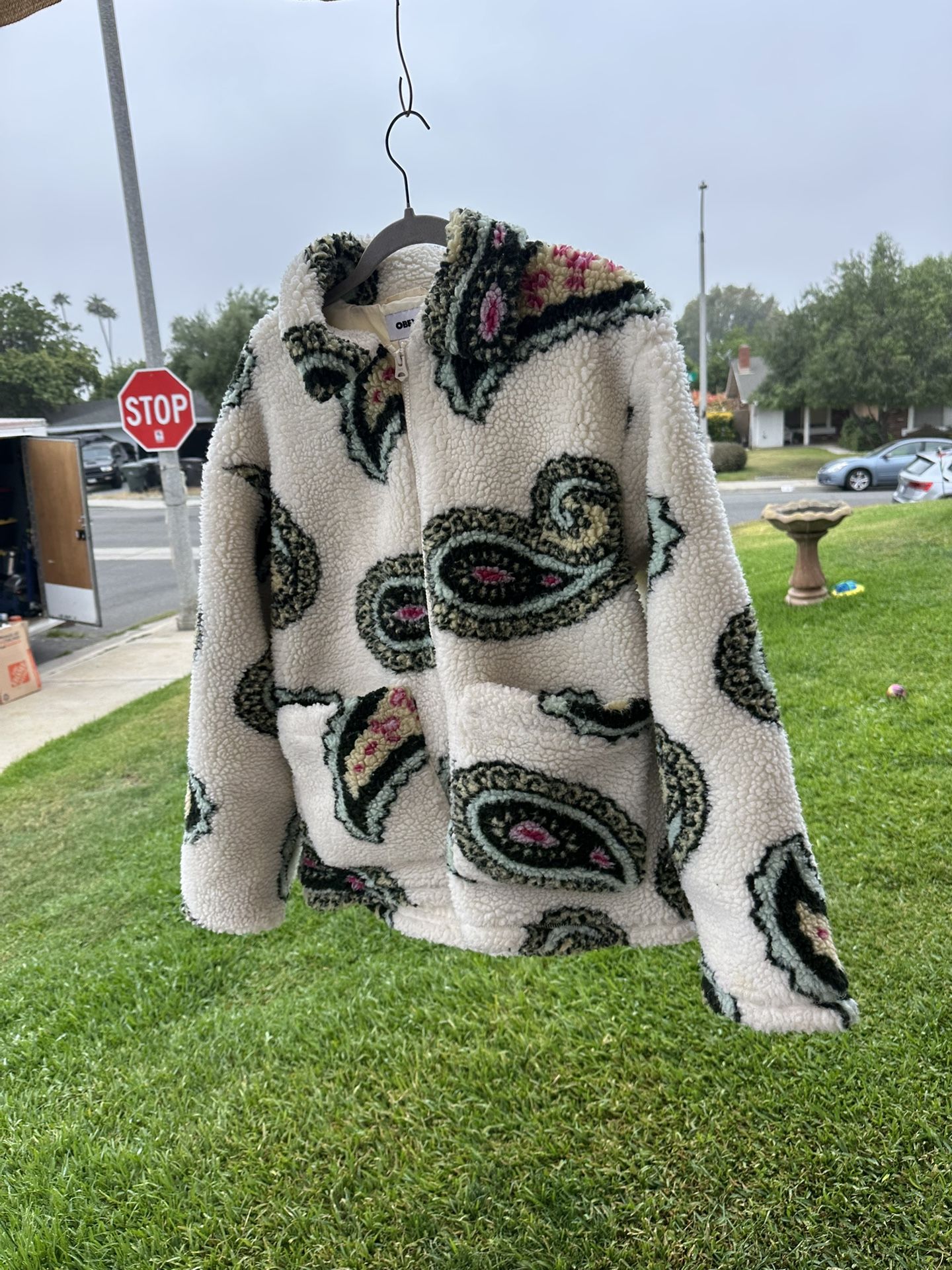 Obey Obey Paisley Sherpa Jacket Large