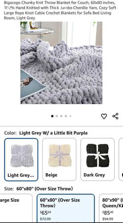 New in original package/hand knitted 60x80 Sofa/bed throw