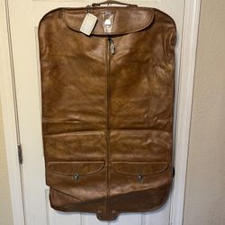 Vintage American Tourister Very Sturdy Brown Garment Bag with Handles and Pockets