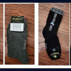 Burberry Men's Socks  One  Size 7-11 Each Pair  Price 