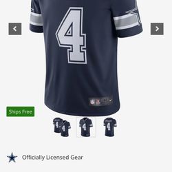 Dallas Cowboys Dak Prescott Nike Vapor Jersey Limited Edition