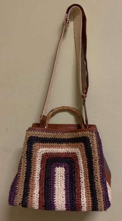Moda Luxe Boho Crochet-Style Shoulder Bag
