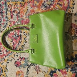 KATE SPADE Green Leather Satchel Handbag