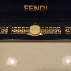 Fendi 860 G Gold Plated Stainless Quartz Watch