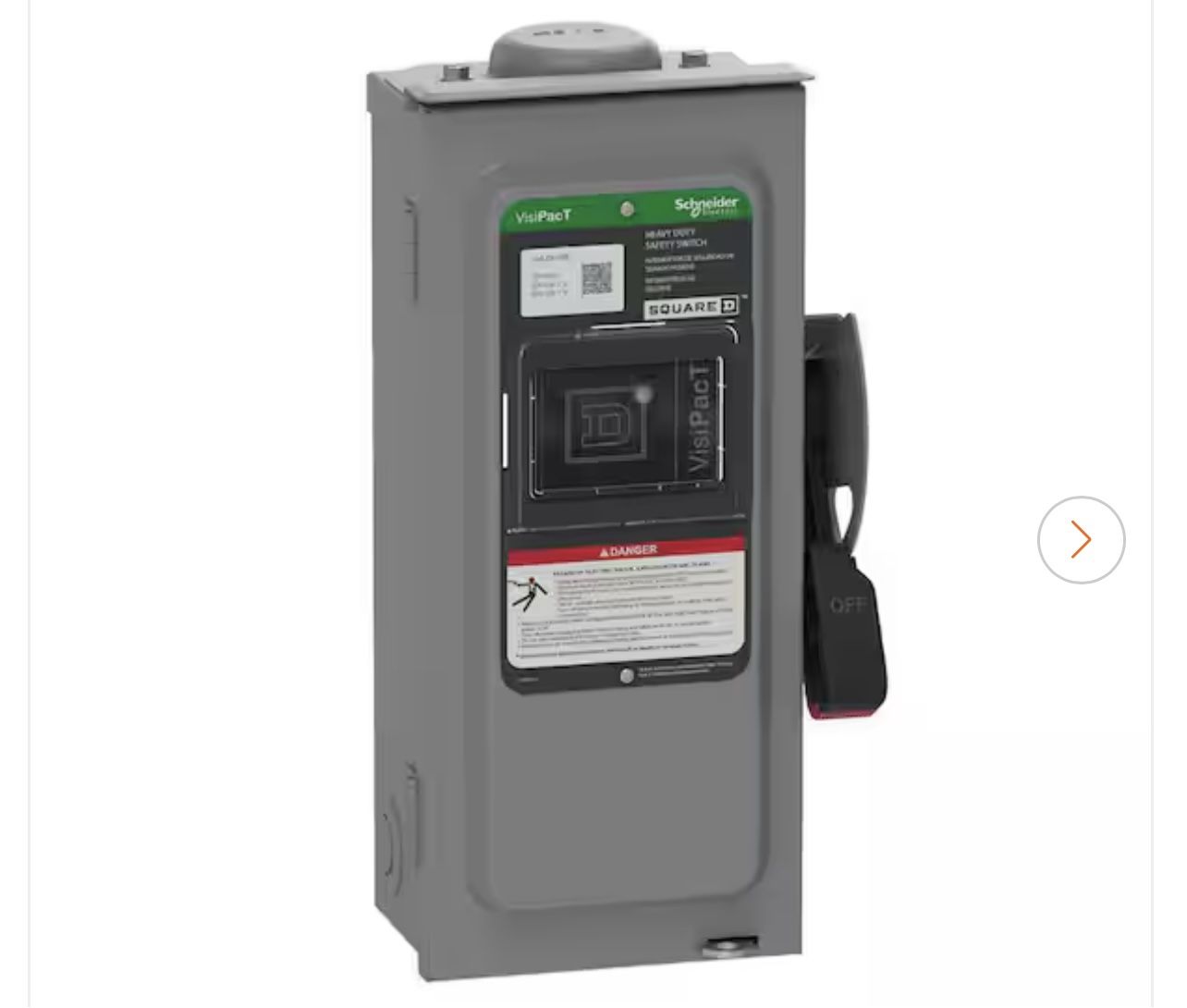 VisiPacT 30 Amp 600-Volt 3-Pole Non-Fusible Outdoor Heavy-Duty Safety Switch VHU361RB