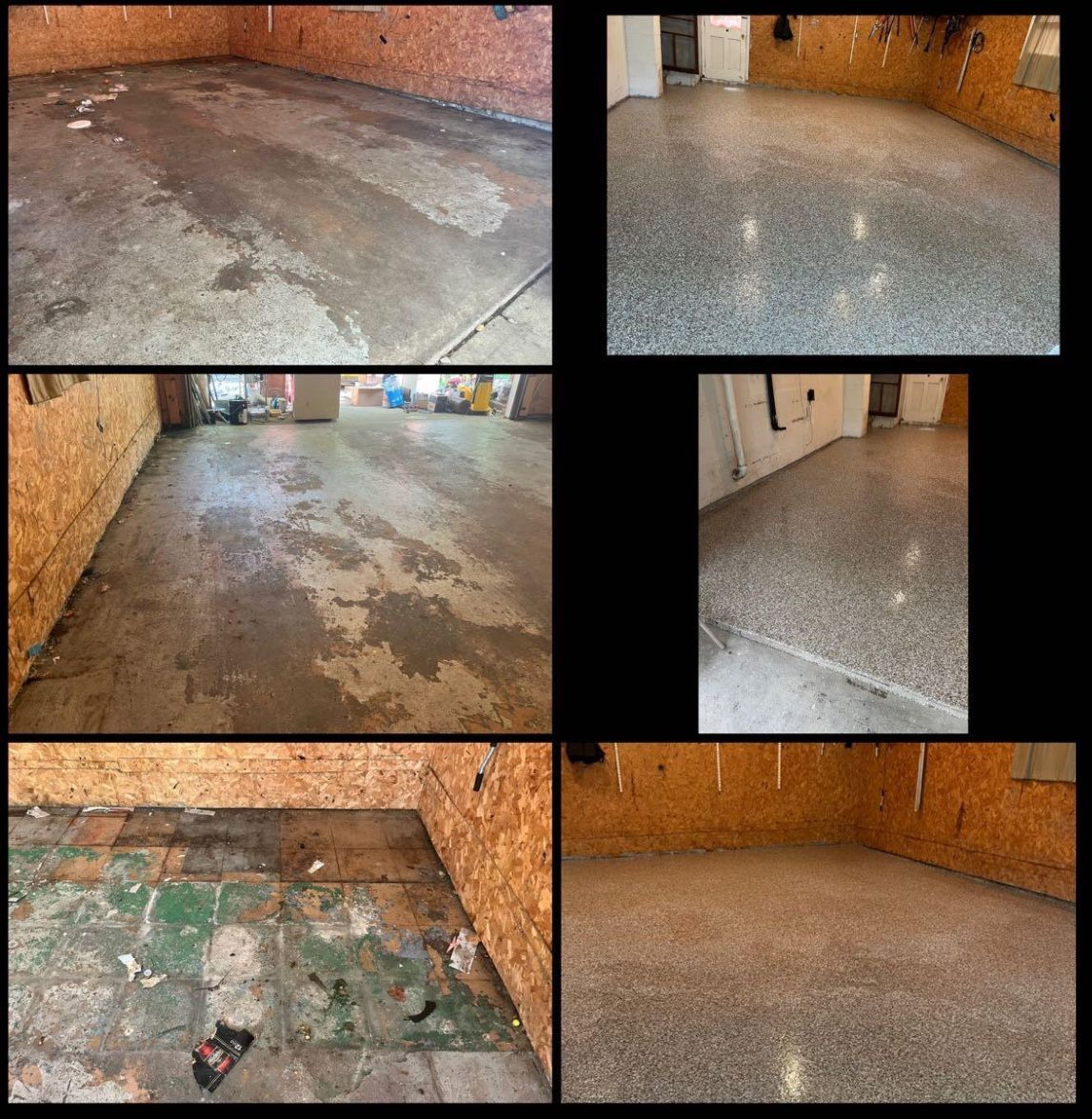 Epoxy/Flake protective floor coating