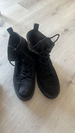 Black combat boots
