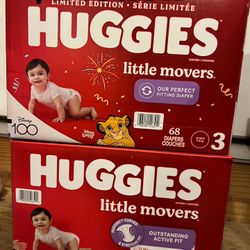 New Unopened Huggies Little Movers Diapers $21 Each 
