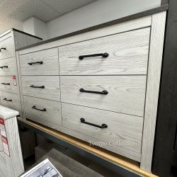 DRESSERS, MODERN, ASSEMBLED, WHITE GREY - [NEW]