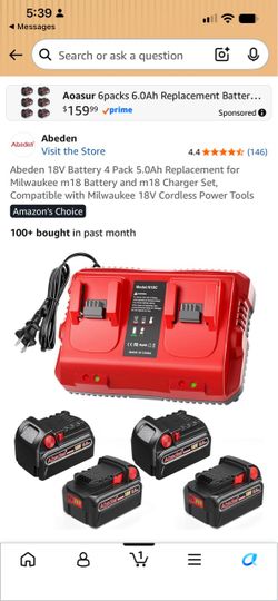 Brand new Milwaukee batteries and charger