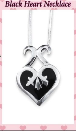Black Heart Sterling Silver Necklace