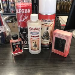 Kit De ELEGGUA - Aciete Preparado , Baño Y Despojó , Veladora , Spray Para Limpiar Y Jabón Preparado 