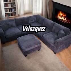 ✅️✅️4-Piece Convertible Sectional Sleeper Sofa, Chaise Storage, Sofa Storage & USB Port✅️✅️