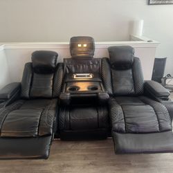 Leather Recliner Sofa
