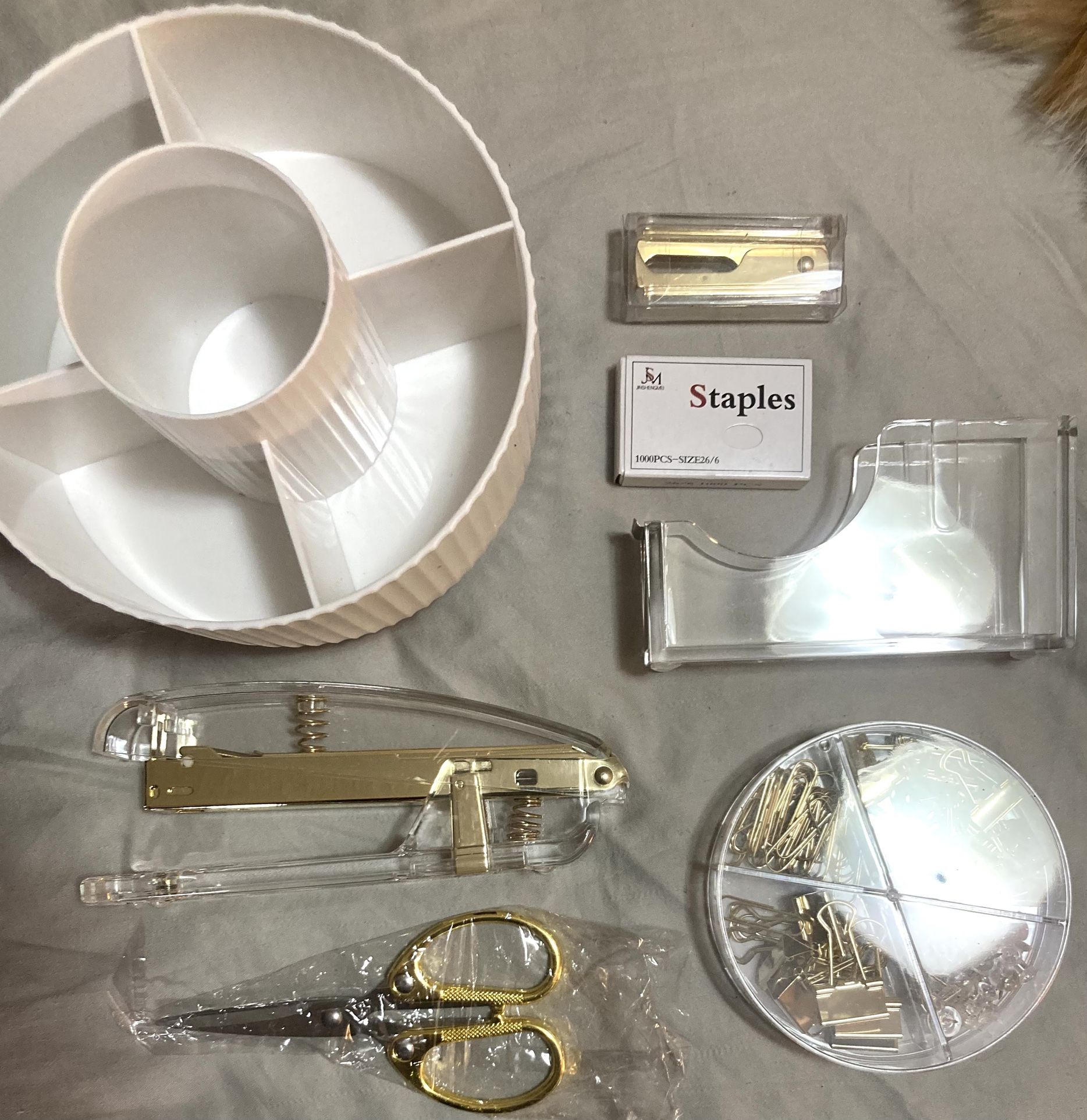 Gold Office Supply Set
