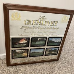 Wall Hanging Golf Mirror - Glenlivet Scotch - Pictures Of 6 Golf Course Holes