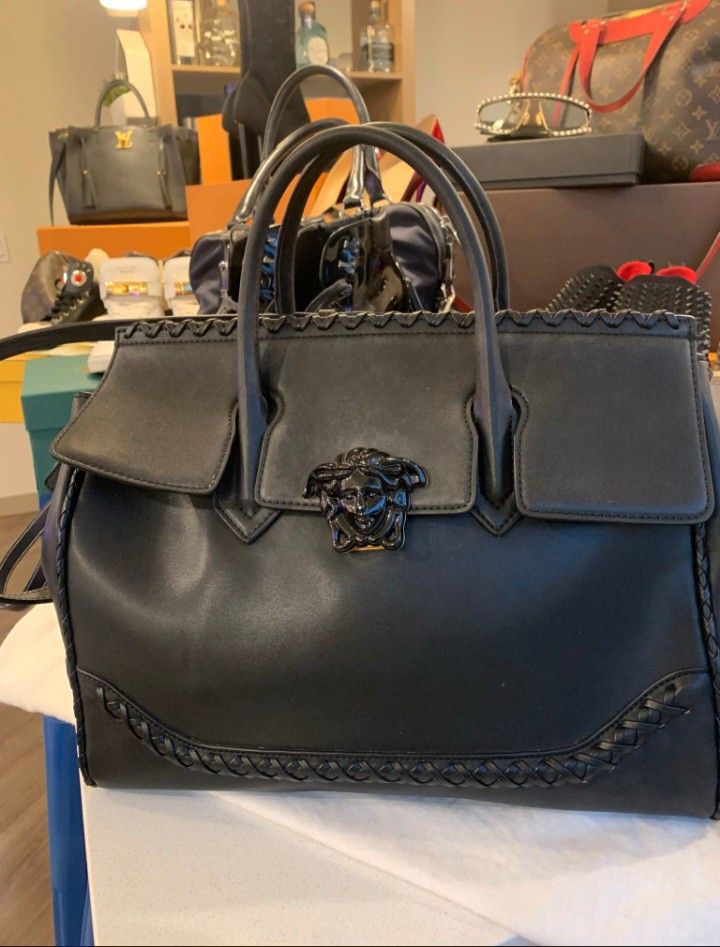 Versace Medusa Leather Handbag Authentic