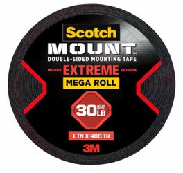 Scotch 1 in. x 11.1 yds. Permanent Double Sided Extreme Mounting Tape
