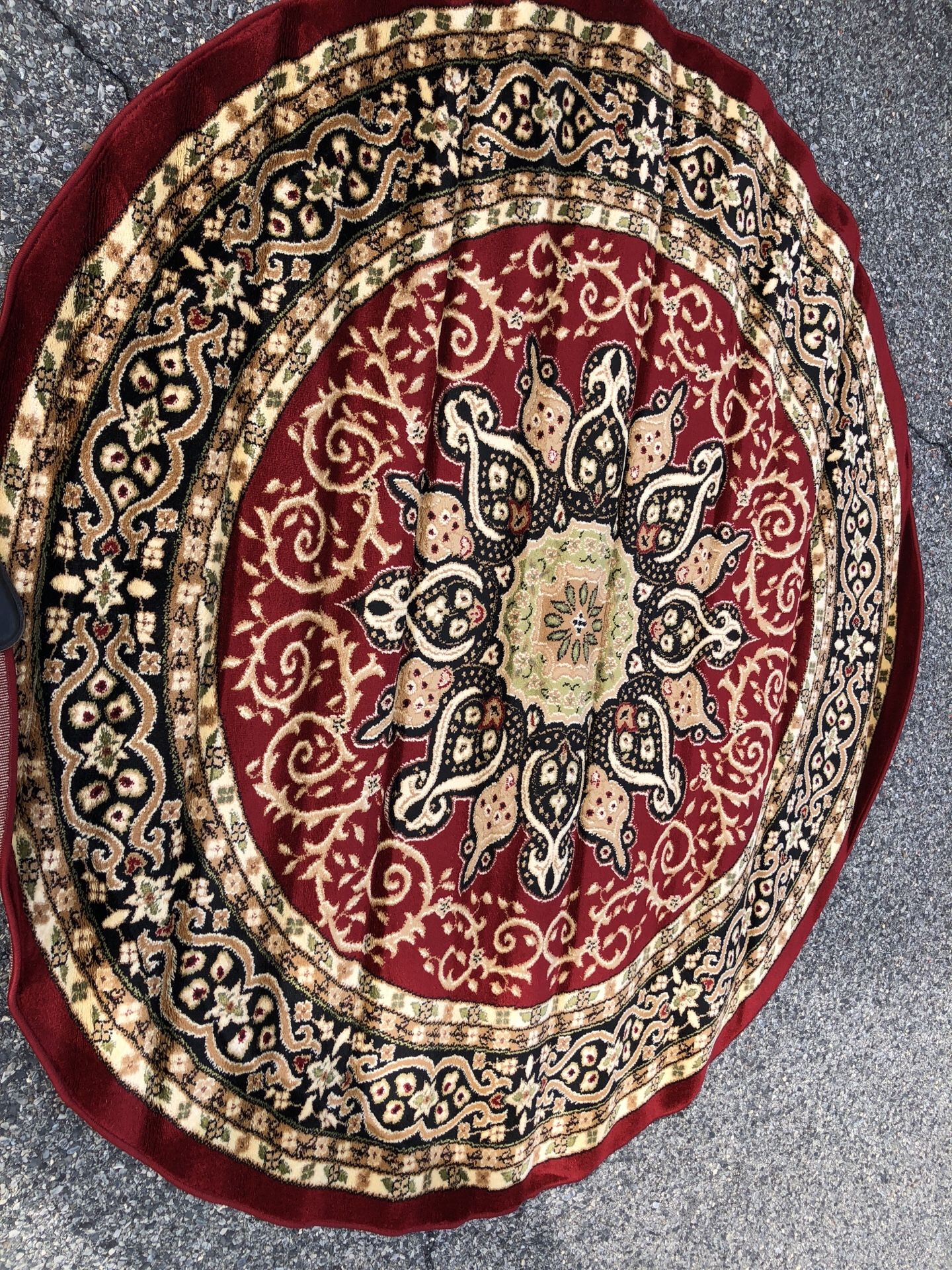 6 1/2 x 6 1/2 round rug new never used