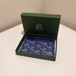 Slim Designer Card Wallet - Navy