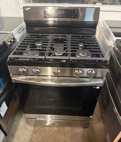 🚨NEW Samsung - 30 in. Wide 5 Burner 6.0 cu. ft. Freestanding Gas Range with No-Preheat Air Fry