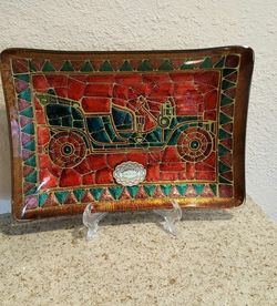 decorative handengraved plate made in italy