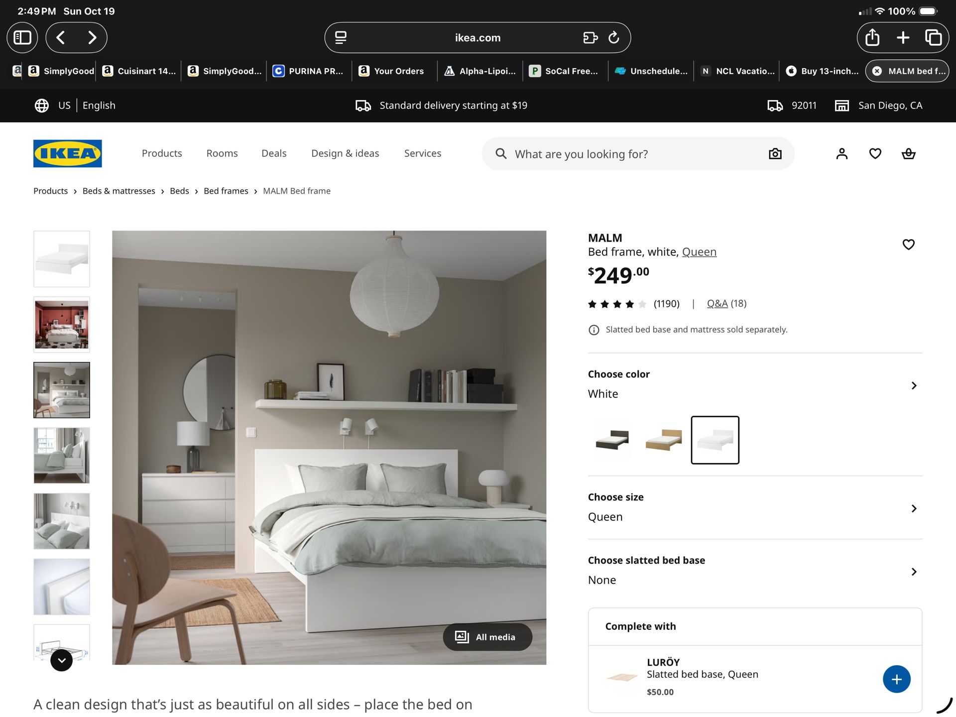 For Sale: IKEA Malm Queen Bed Frame, Mattress & Box Spring