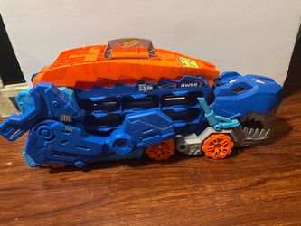 Hot Wheels Blue T-Rex Transporter Toy