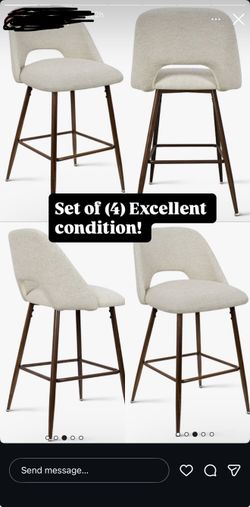 4 comfortable barstools in excellent condition