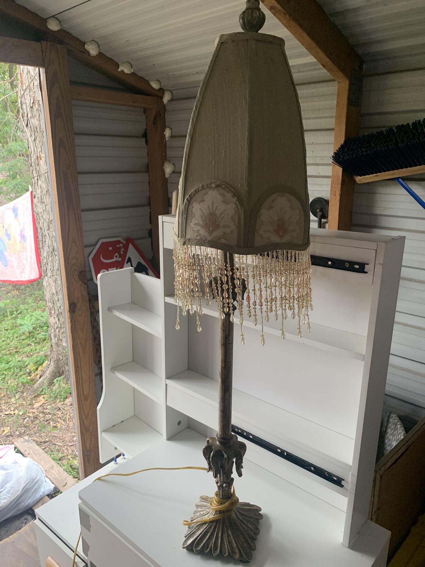 Vintage Beaded Lamp 