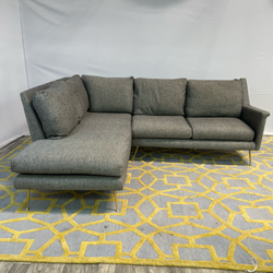 ( Delivery Available ) West Elm Carlo Dark Gray Sectional Couch