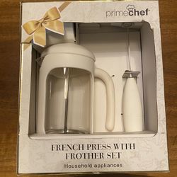 New French Press W/ Frother 