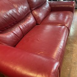 Red Electric Couch, Loveseat and Chair