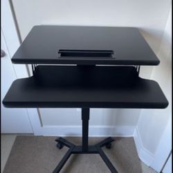 Compact Mobile Standing Desk - Black