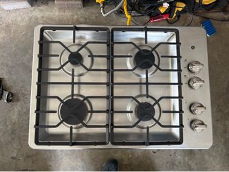GENERAL ELECTRIC 30 X 21 INCHES FLAT COOKTOP GREAT CONDITION ESTUFA DE GAS PLANA MUY BUENA