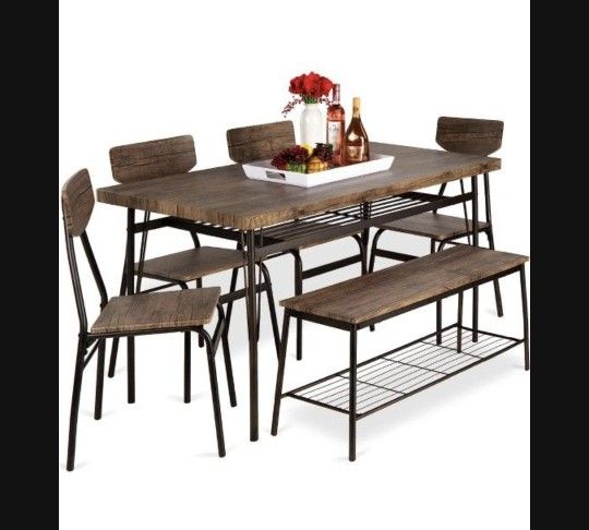 Table, Chairs, an Bench Set