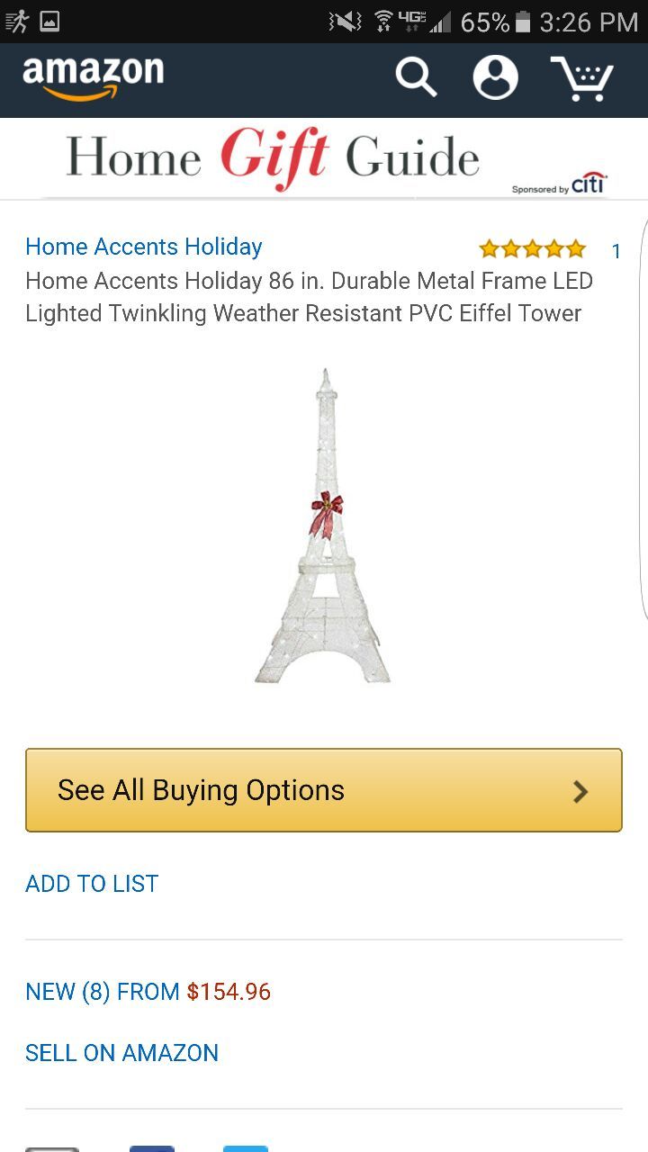 Home Accents Holiday 86 in. Durable Metal Frame LED Lighted Twinkling Weather Resistant PVC