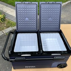 Bodega 75L 80 quart Mobile Cooler Refrigerator & Freezer On Wheels 