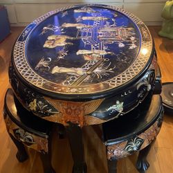 Chinese Oval Center Table 