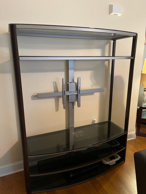 Glass Entertainment Center With TV