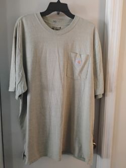 Carhartt Loose Fit Heavyweight Pocket Tee Gray Men's XL Tall Shirt