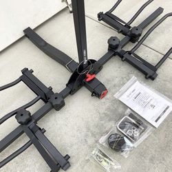 (New) $115 Heavy Duty 2-Bike Rack Wobble Free Tilting Electric Bicycle Carrier, 2-inch Hitch 120lbs Max