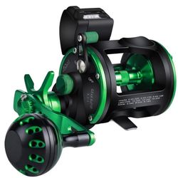  Saltwater Trolling Fishing Reels 6+1 BB Max Drag 55LB Full Metal Round Reel