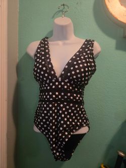 Womens polka dot swim suit brand new size small