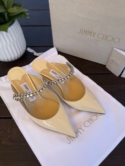 Jimmy Choo Bing 65 Crystal-Embellished Patent