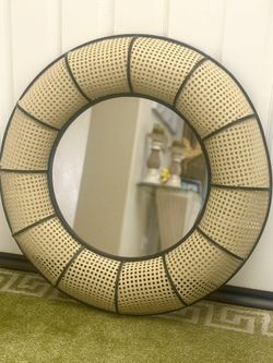 Beautiful Beige Metal Mirror