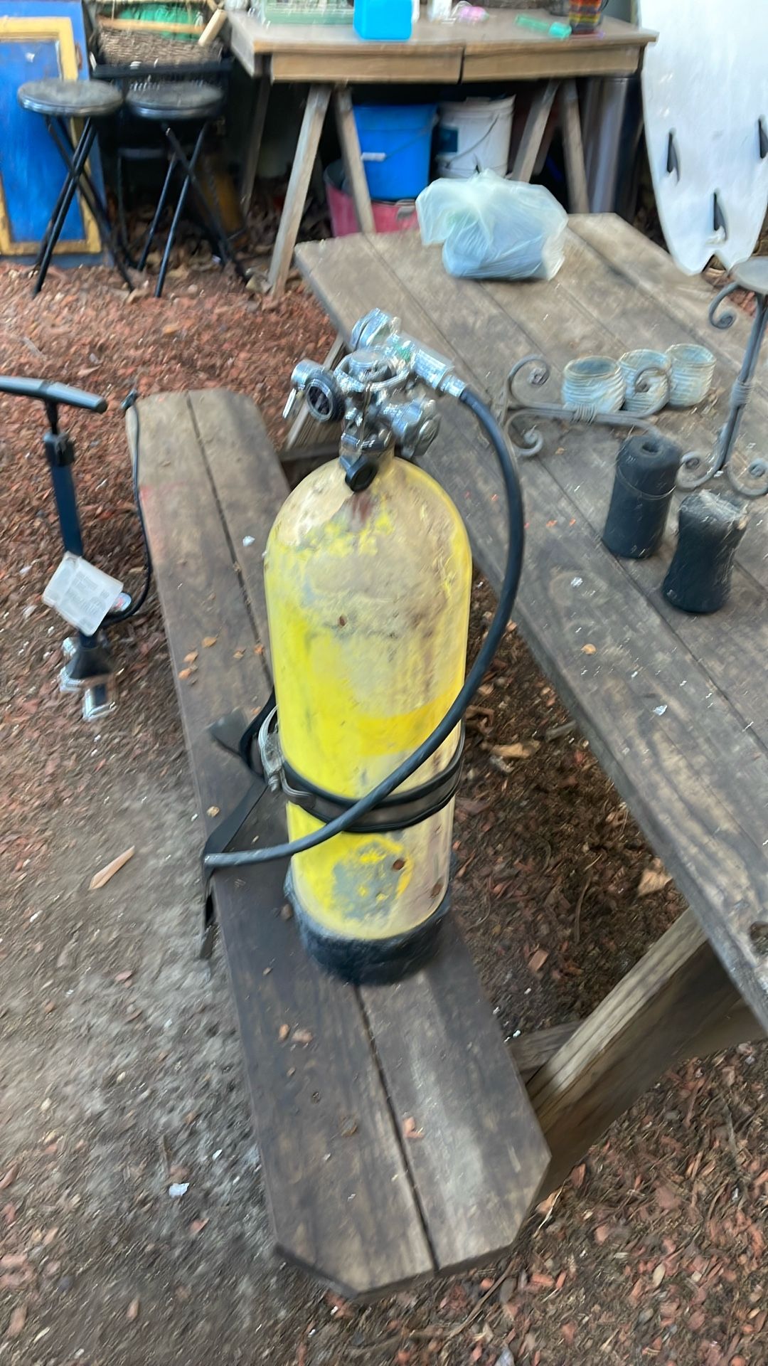 Scuba Tank +harness And Filling Valve Part
